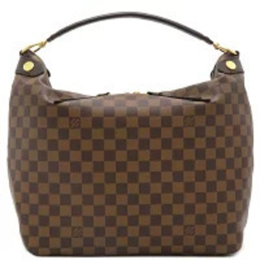 Louis Vuitton Duomo Hobo Handbag Damier Canvas Ebene Brown Shoulder Bag